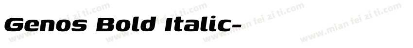 Genos Bold Italic字体转换